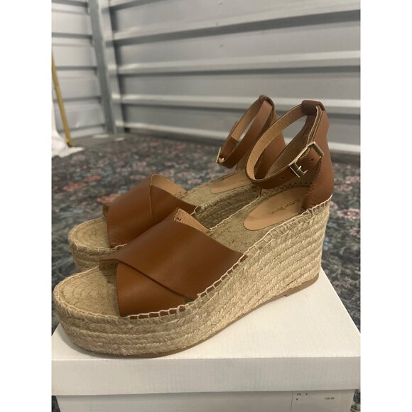 & OTHER STORIES Leather Espadrille Sandals Brown Womens Size 8 - Picture 6 of 11